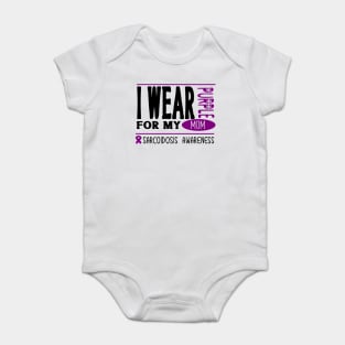 I wear Purple for my mom (Sarcoidosis Awareness) Baby Bodysuit